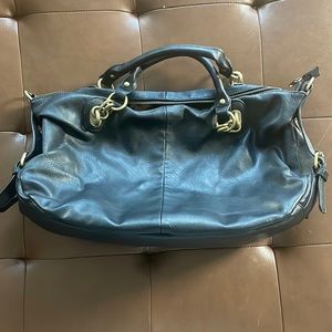 Black slouchy handbag